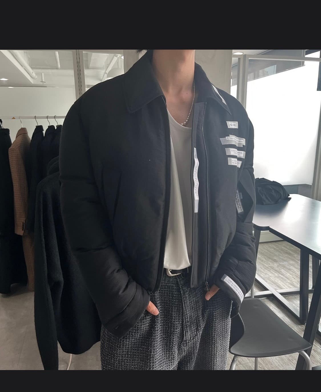 노이어 울 패디드 블루종 50 상품이미지1