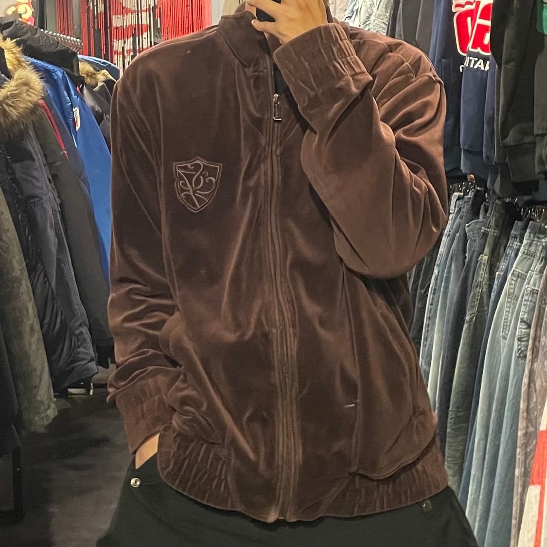 [IM] SEANJOHN 션존 브라운 벨벳져지 상품이미지3