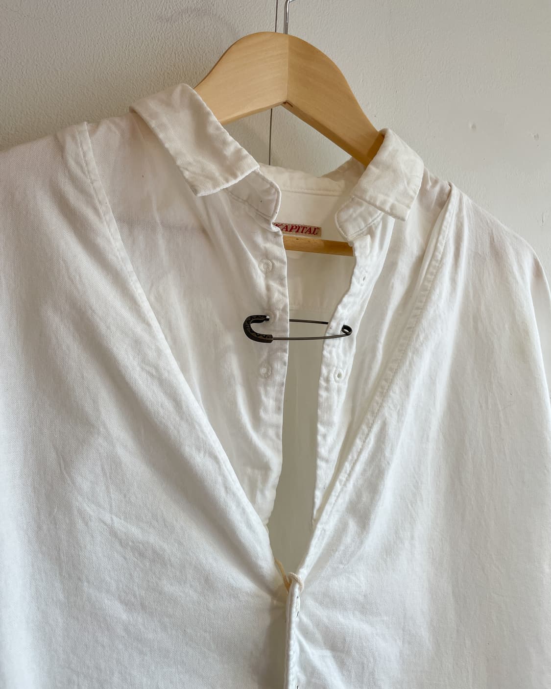 캐피탈 화이트 옥스퍼드 핀 셔츠 상품이미지2