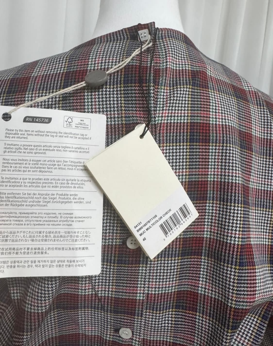 [새상품] 메종키츠네 체크 원피스 상품이미지4