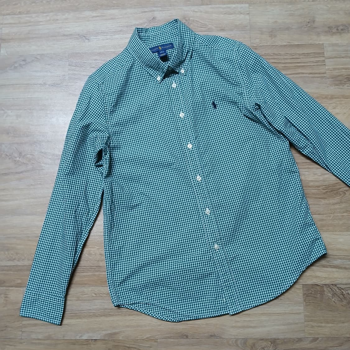 POLO 폴로 랄프로렌 셔츠 깅엄 초록색 녹색 체크 상품이미지3