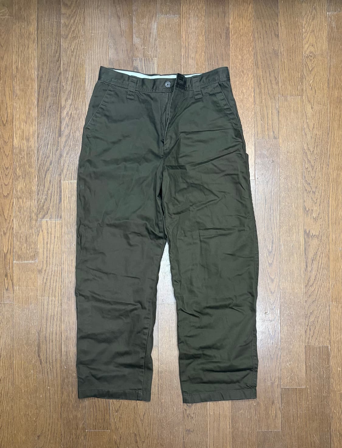 유니클로 U 와이드핏 치노 팬츠 다크 브라운 79 상품이미지2