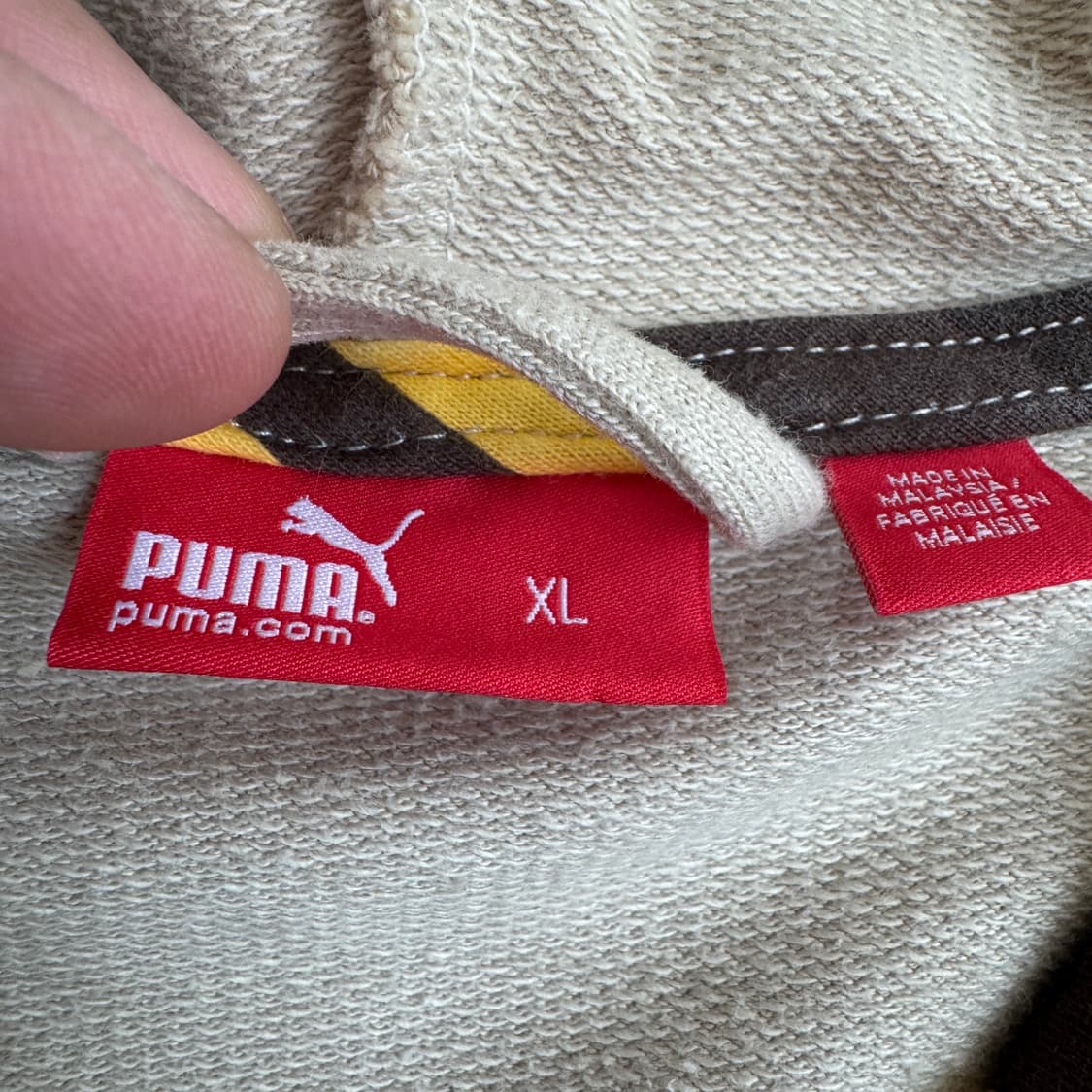 푸마 Y2K 브라운 아이보리 후드집업 상품이미지6