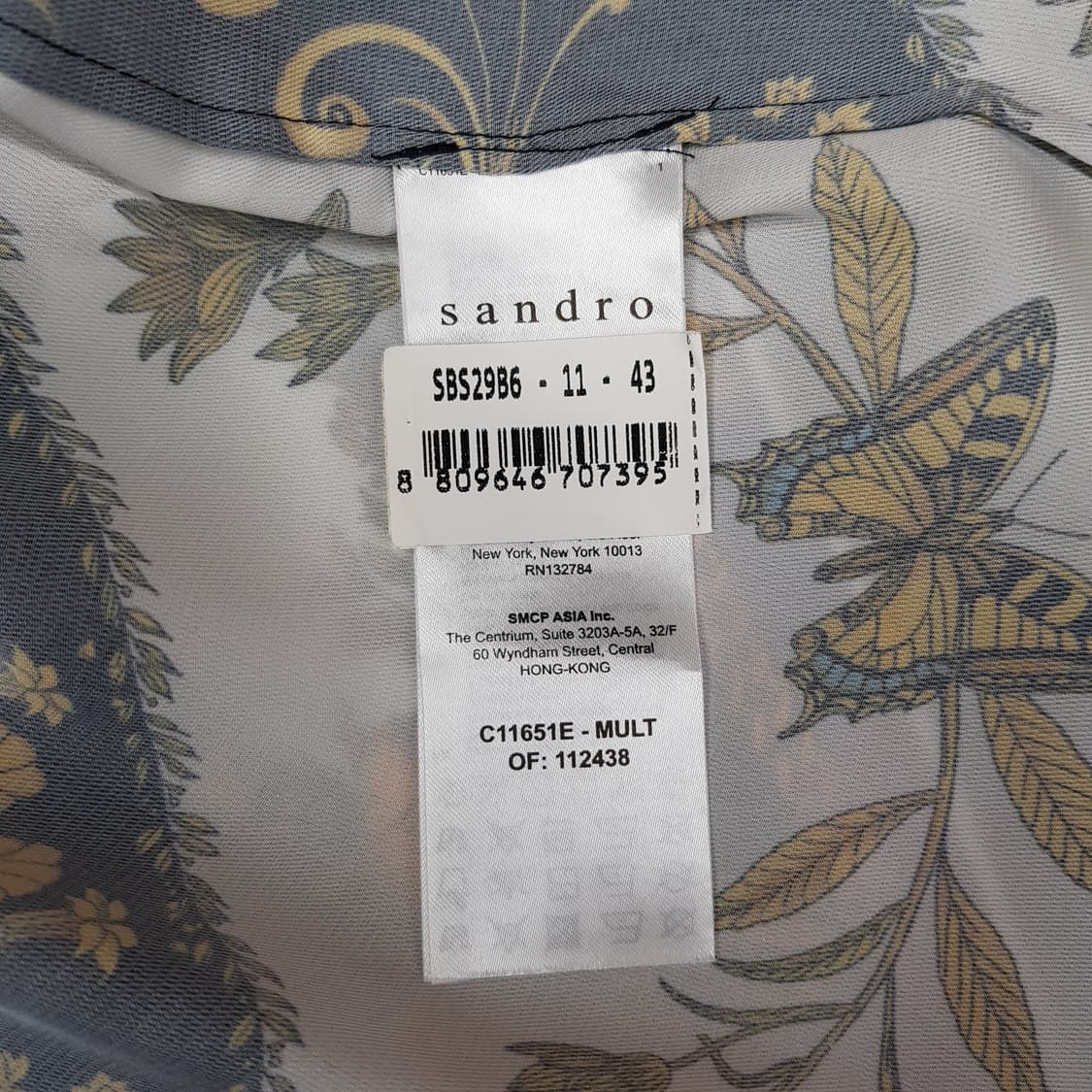 산드로 Sandro 멀티컬러 오픈카라 셔츠 1사이즈 상품이미지8