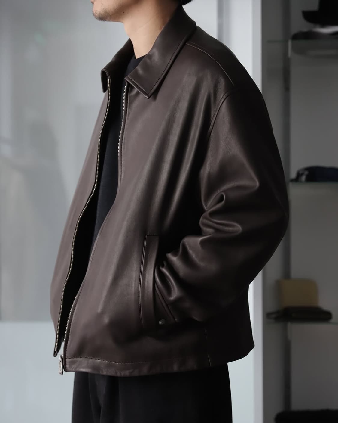 포터클래식 / 레더 집업 자켓 / 3 상품이미지1