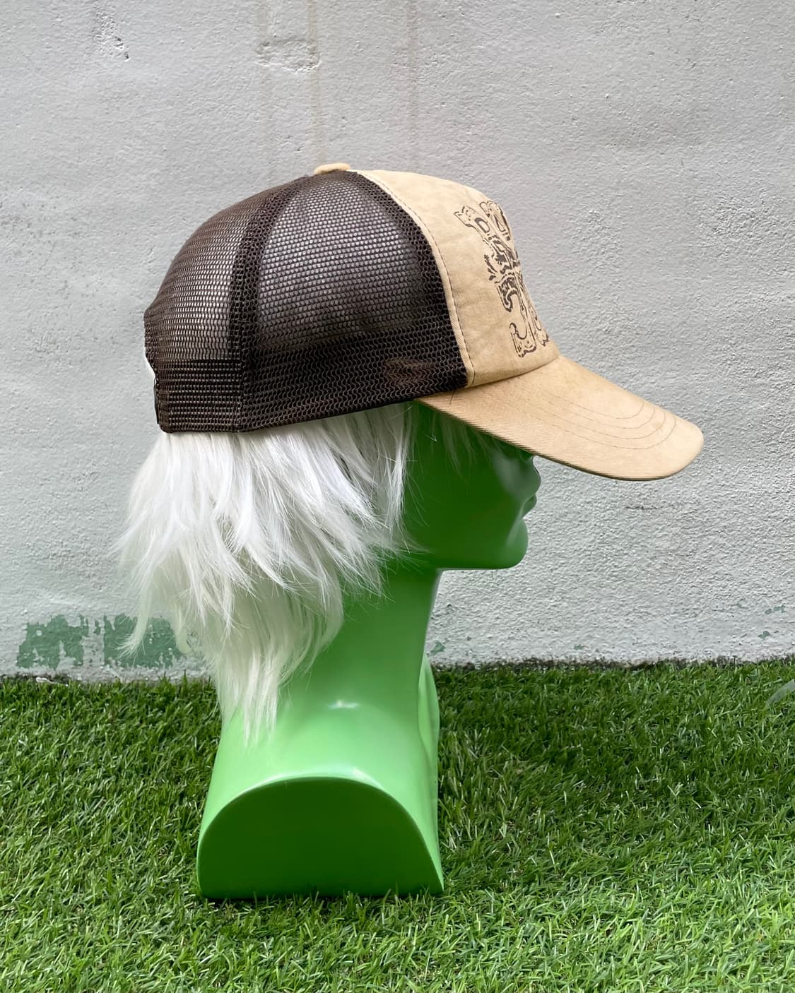 Brown eyelet mesh cap  상품이미지4