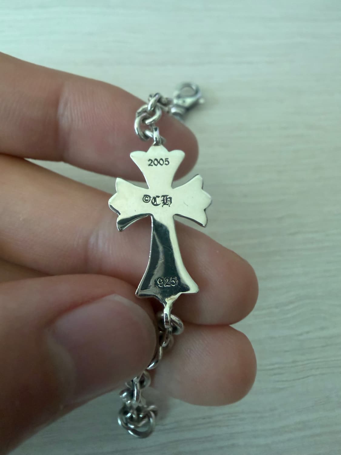 [7인치] 크롬하츠 타이니 크로스 NE체인 팔찌 상품이미지3