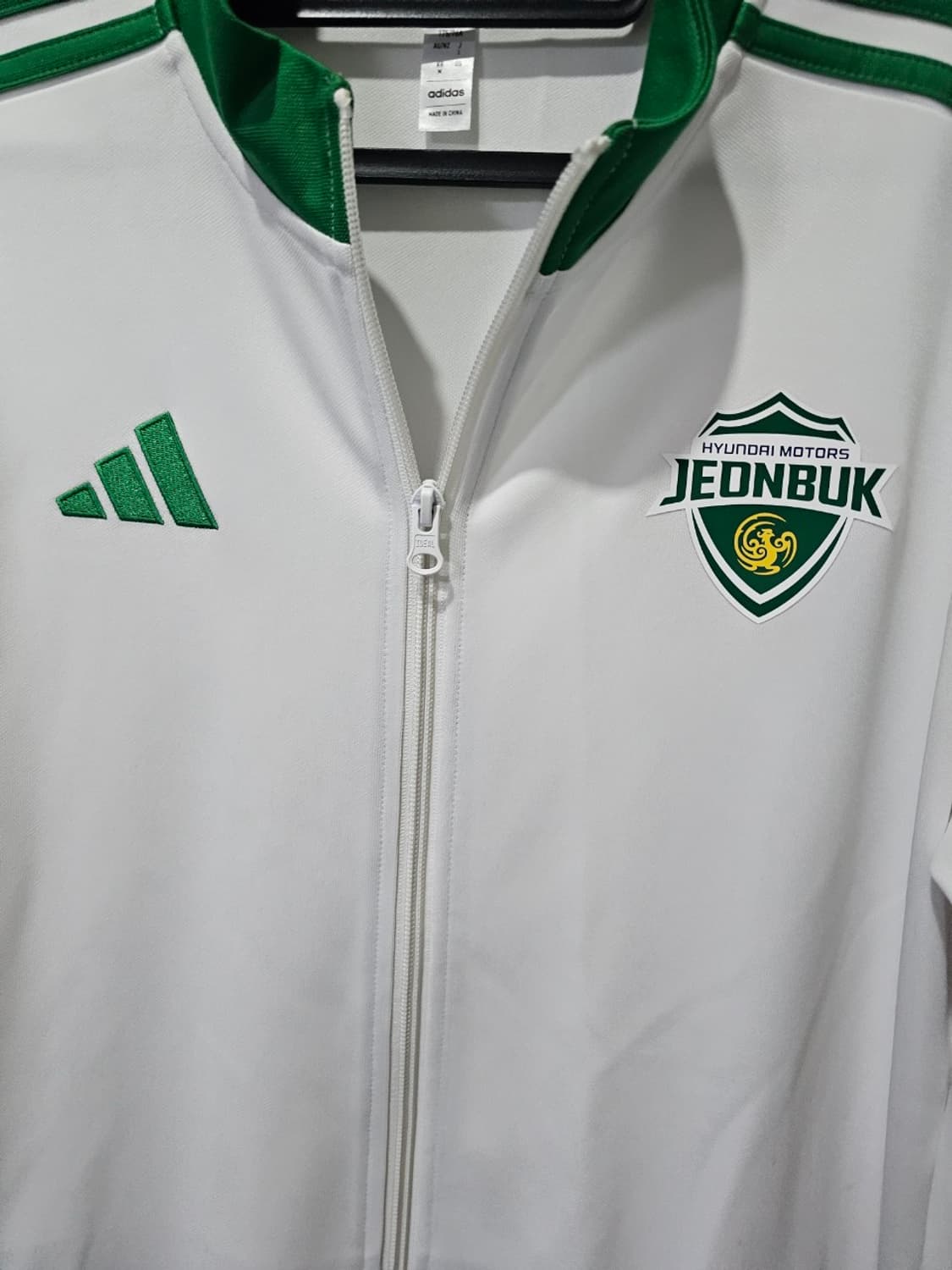 아디다스 전북현대 화이트 트랙탑 유니폼 트랙 자켓 95/M 상품이미지2