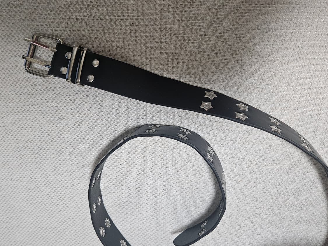 더블홀 벨트 110cm 블랙 상품이미지3