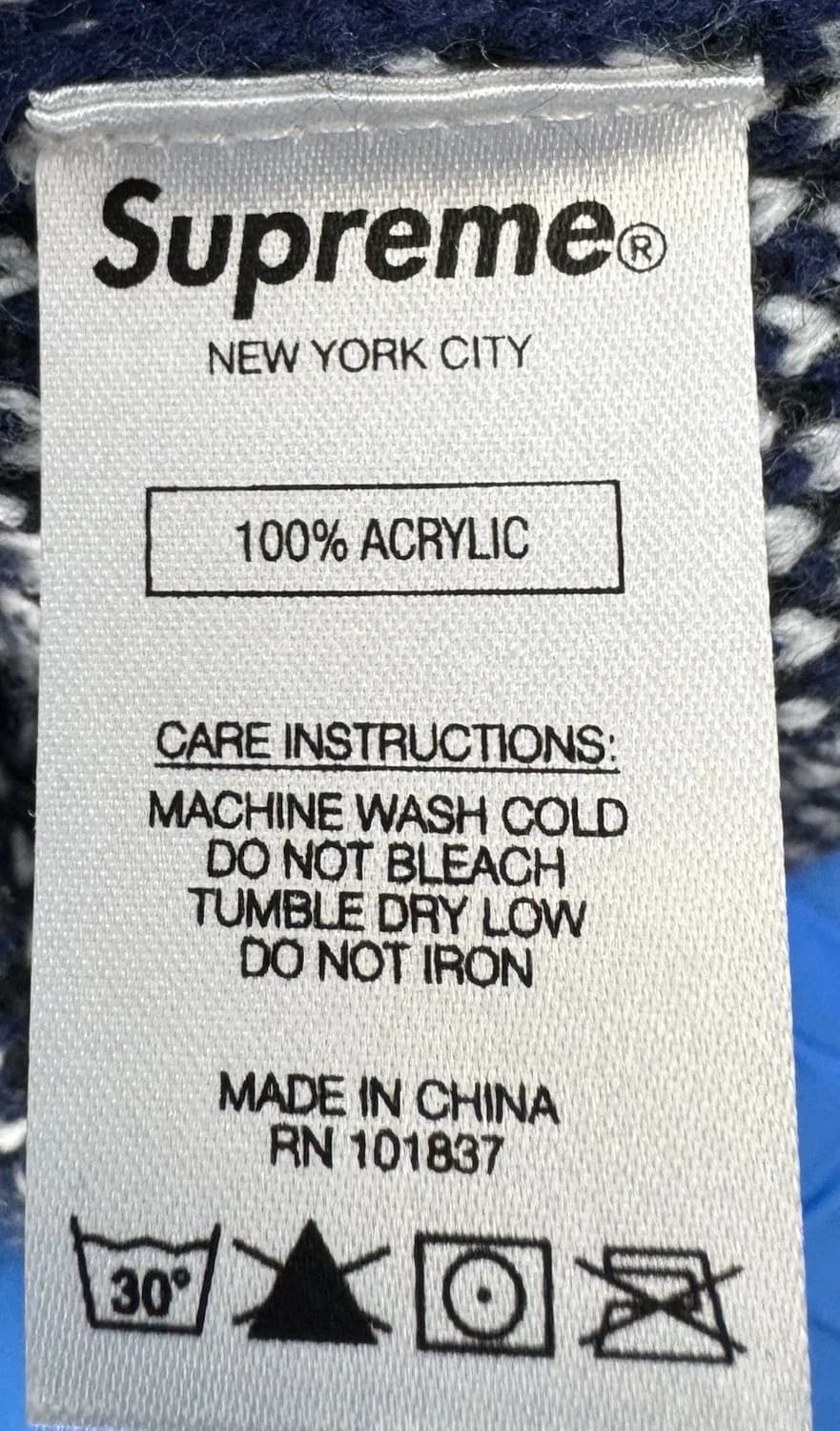 슈프림 반다나 니트 스웨터 네이비 상품이미지8