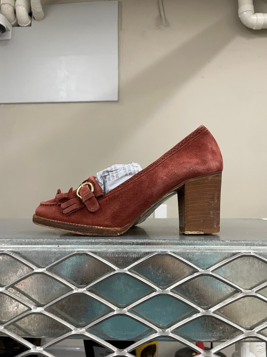 A.P.C 스웨이드 로퍼 버건디 38 상품이미지1