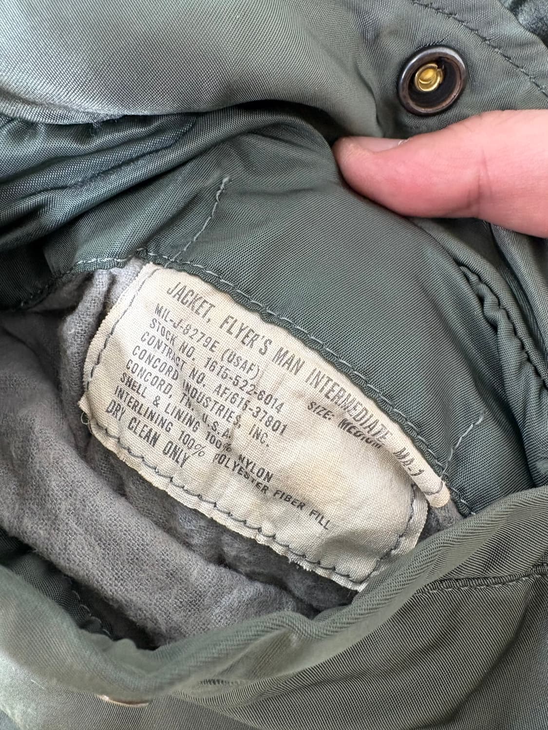 70;s USAF MA-1 Flight Jacket. 상품이미지6