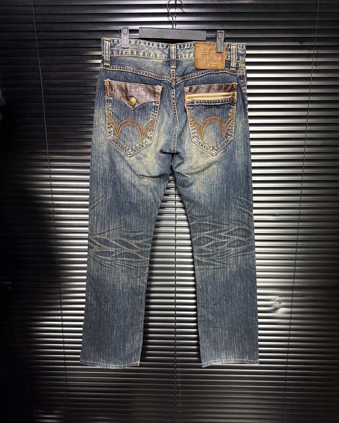 에드윈 503 브라운 가죽 콘초 중청 데님 워크 팬츠 웨스턴 에스닉 30 상품이미지4