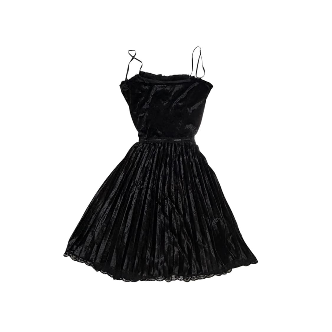 00s 고딕 무드 벨루어퍼 슬립 드레스 상품이미지6