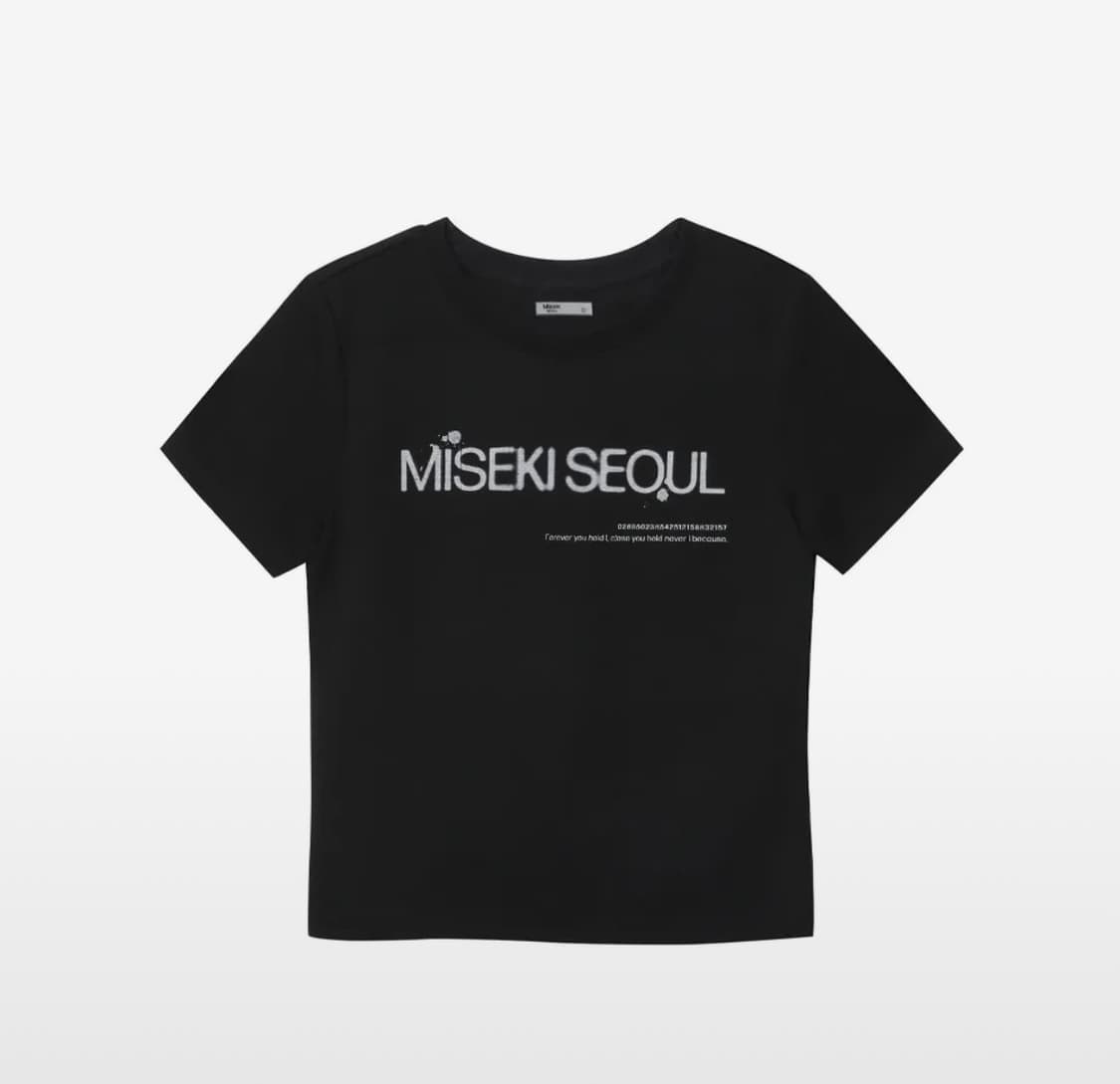 미세키서울 Logo short sleeves BLACK 상품이미지1