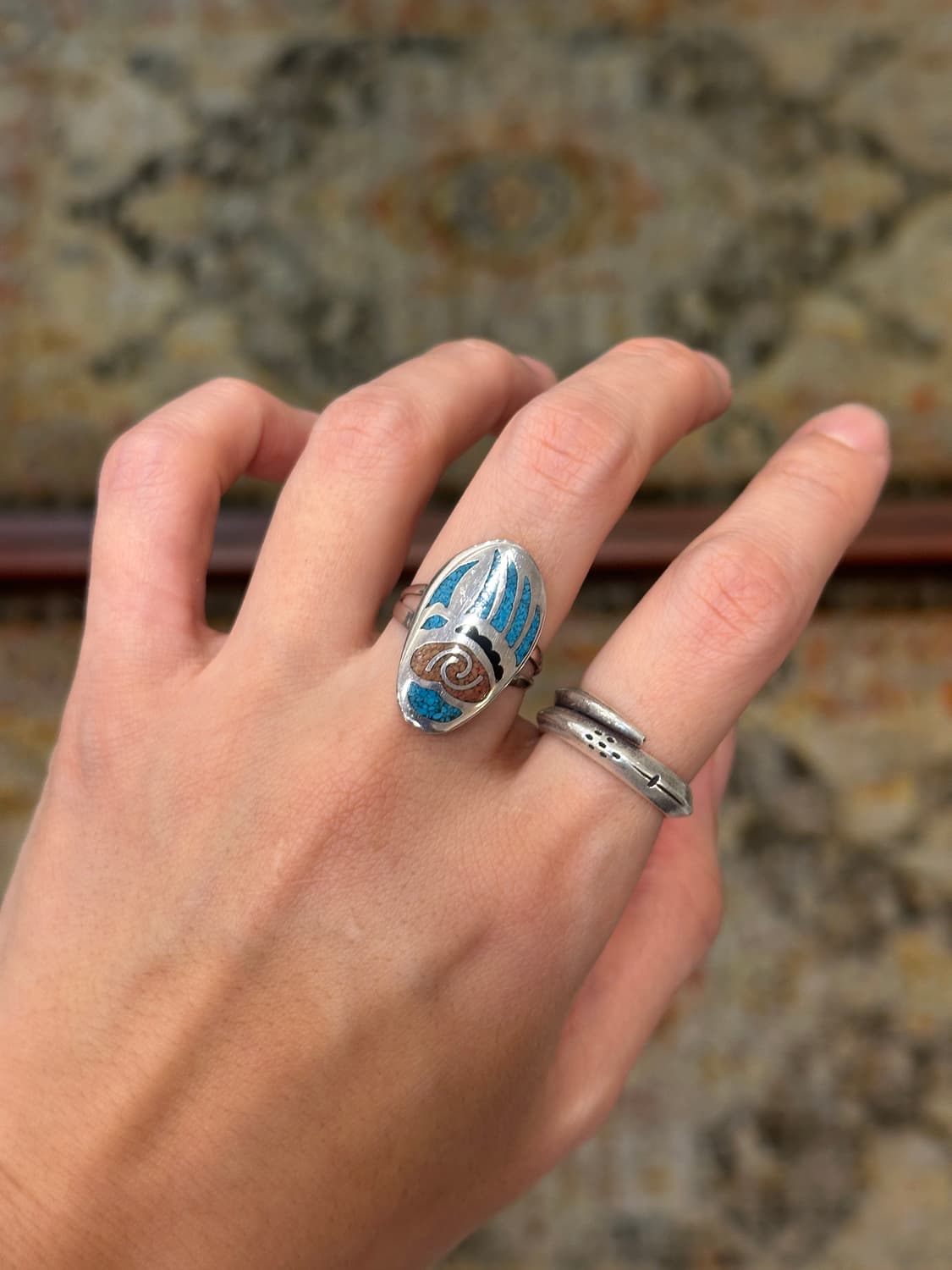 Bear Spirit Inlay 925Silver Ring 상품이미지4