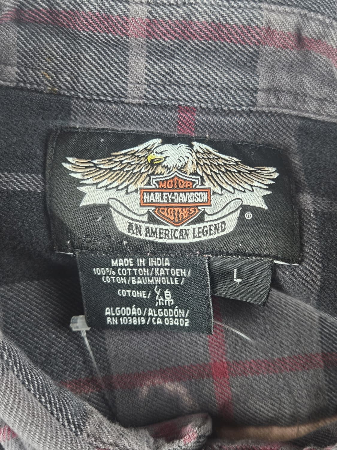 할리데이비슨 다잉 워시드 커스텀 플란넬 셔츠 ( L ) / 10585 상품이미지9