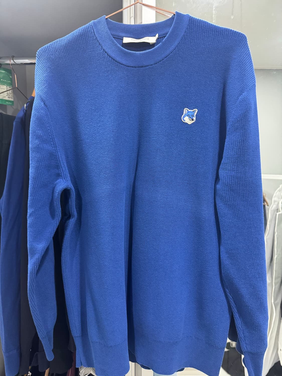 메종키츠네 폭스 헤드 릴렉스드 점퍼 딥블루 상품이미지2