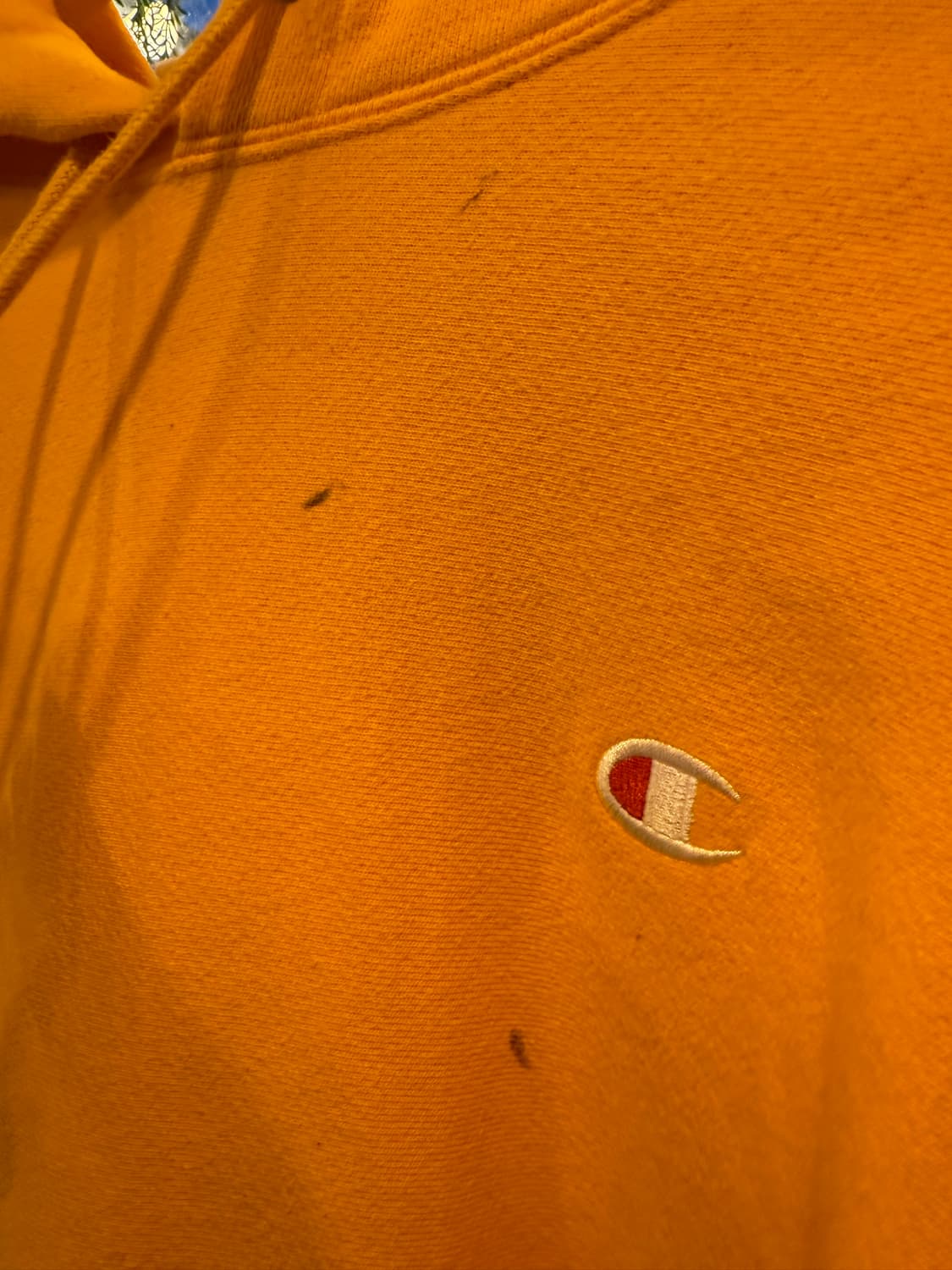 챔피온 옐로우 후드티 상품이미지3