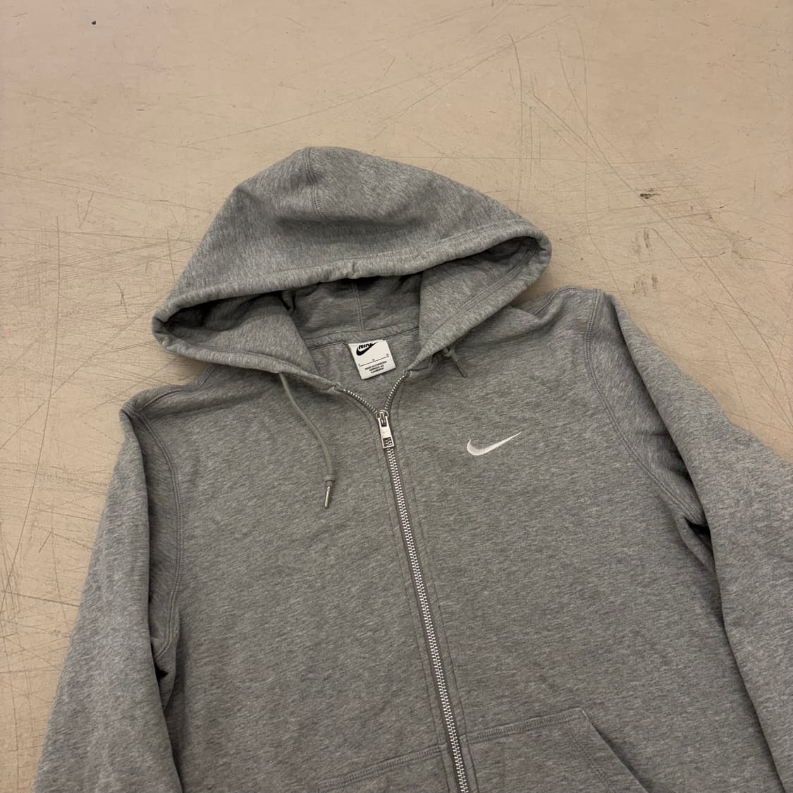 나이키 스우시 스몰로고 그레이 후드집업 상품이미지2