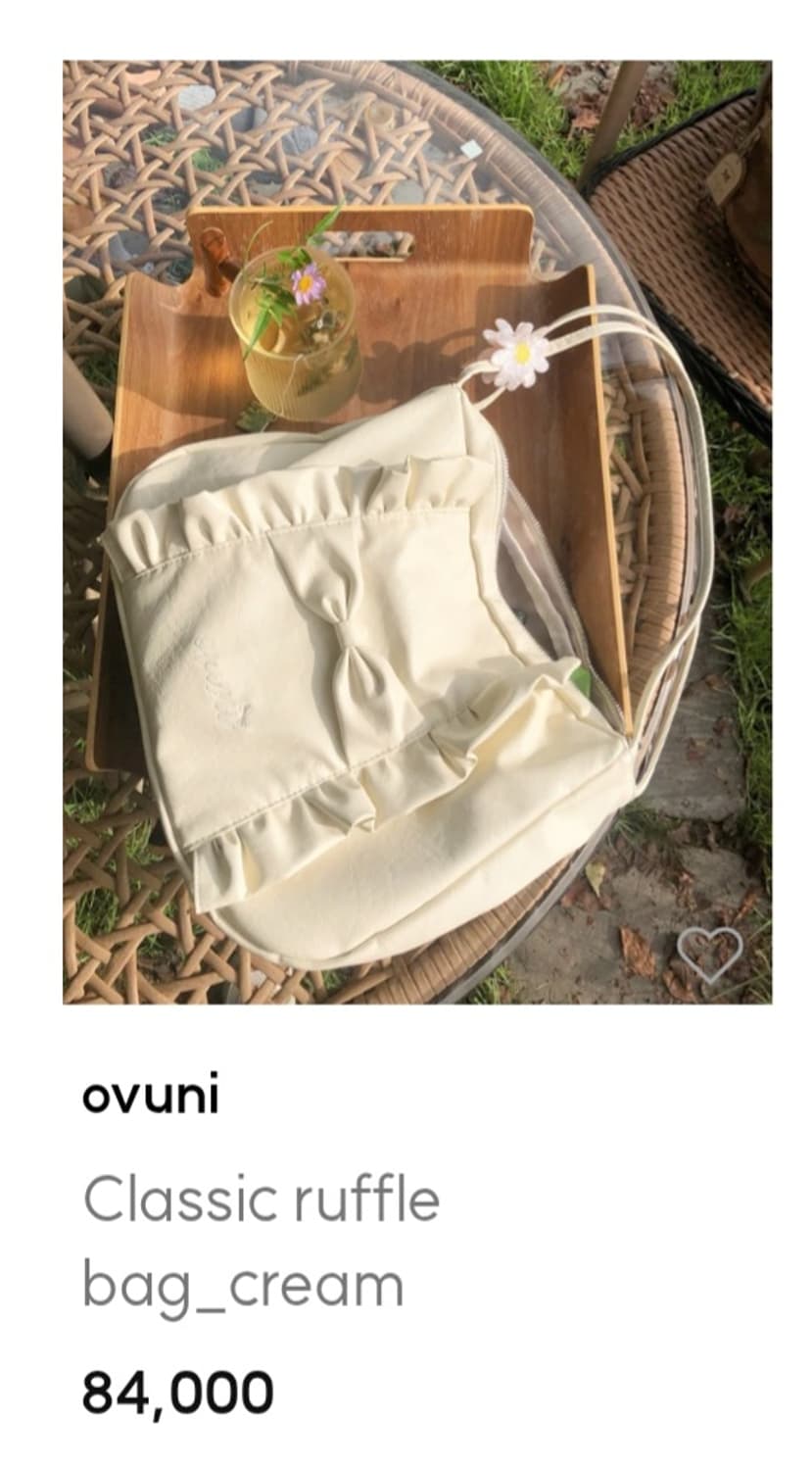 오부니(ovuni) 리본 러플백 (수수료x) 상품이미지1
