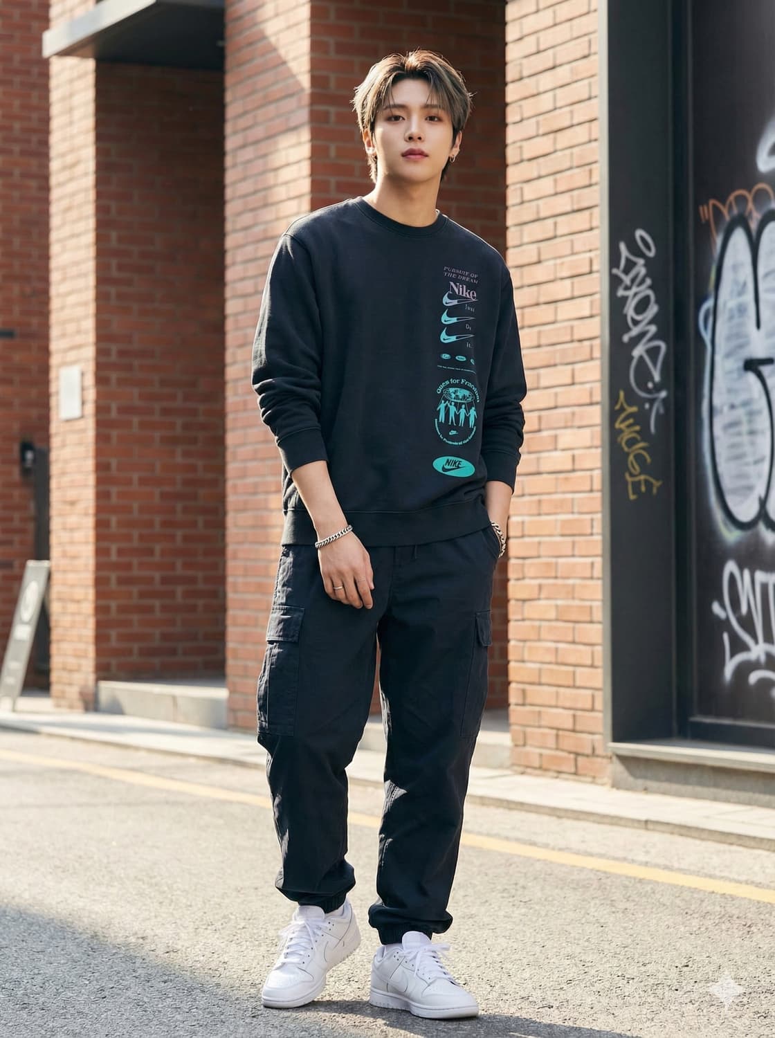 나이키 DNA크루 기모 맨투맨 블랙_XXL 상품이미지1