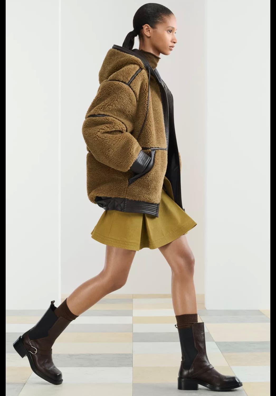 XS(KR 44) 자라 SRPLS 캥거루 시어링 후드 집업 자켓 상품이미지2