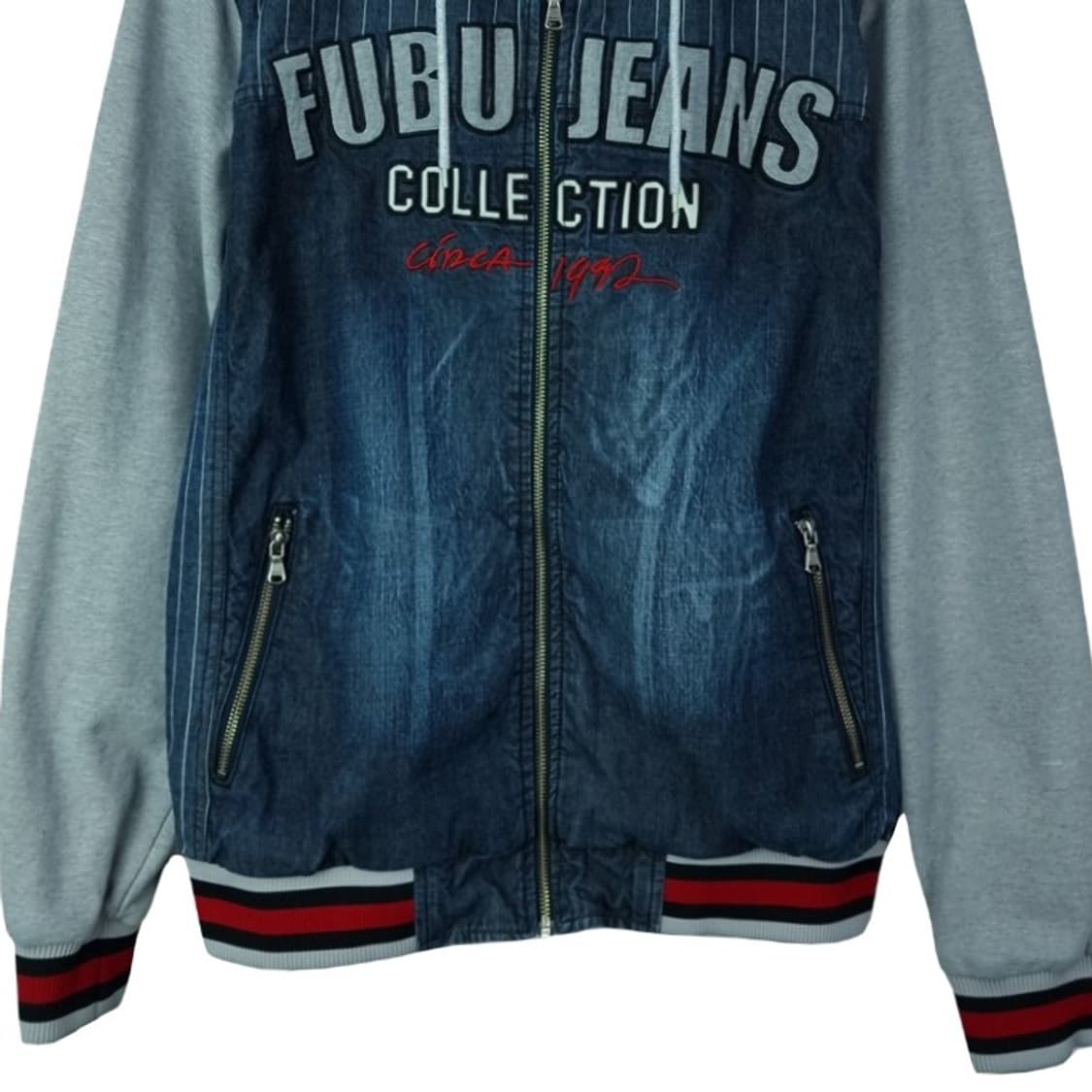 [푸부] 올드스쿨 빈티지 스웻 데님 후드 자켓 M17560 상품이미지5