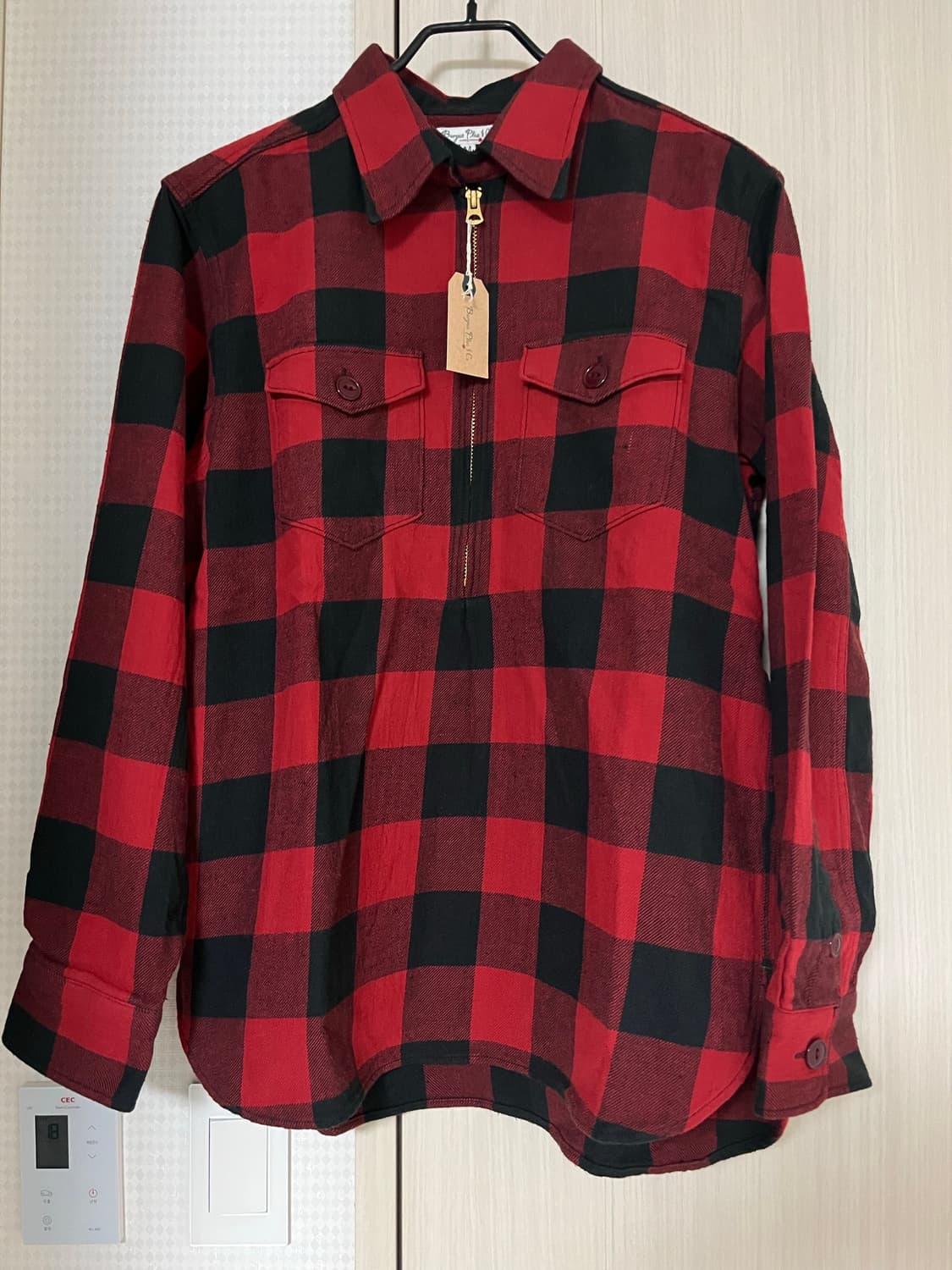 버거스플러스 버팔로 체크 아노락 셔츠 새상품 상품이미지1