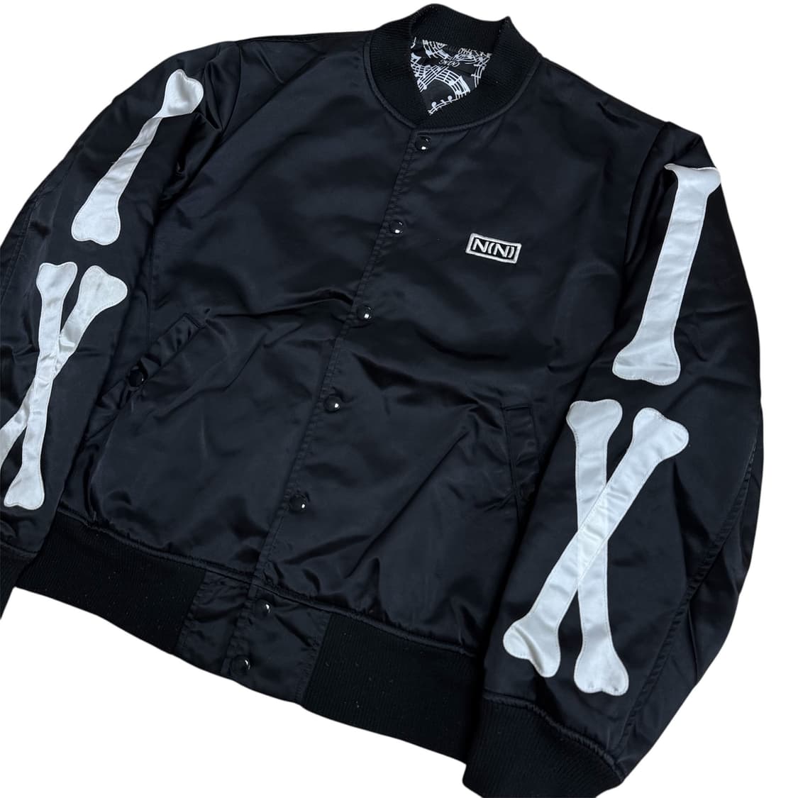 넘버나인 본 배색 블루종 자켓 상품이미지3