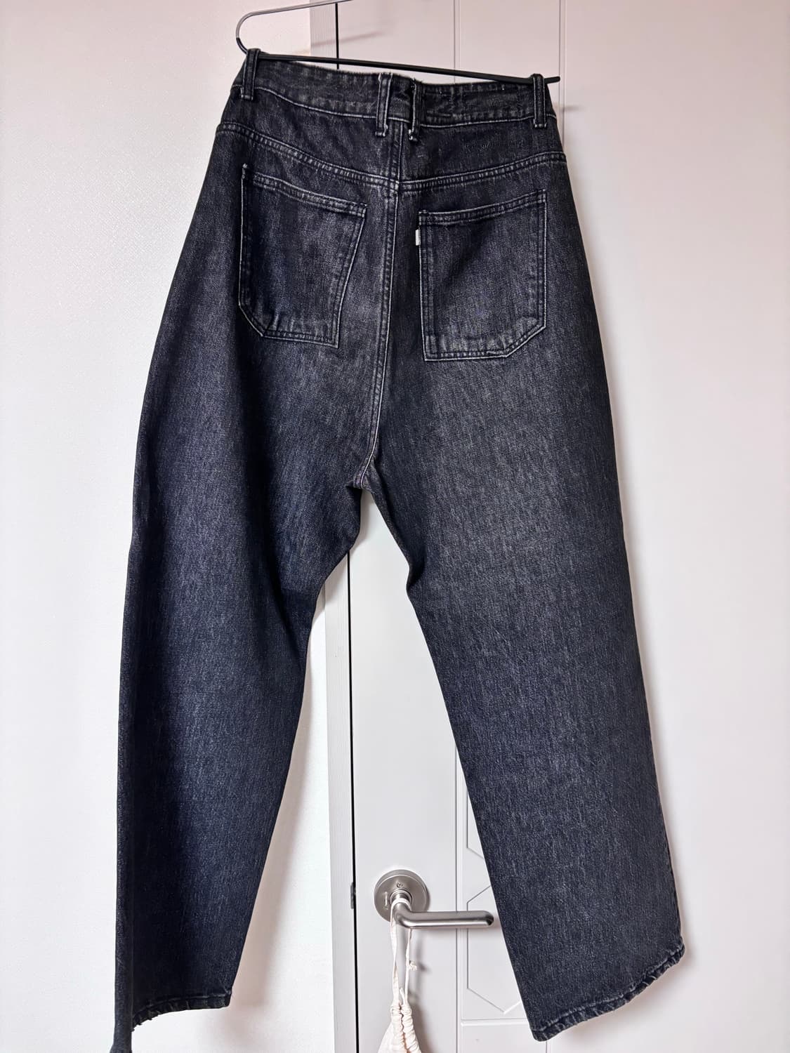 택포) 유스 와이드 데님 팬츠 블랙 상품이미지3