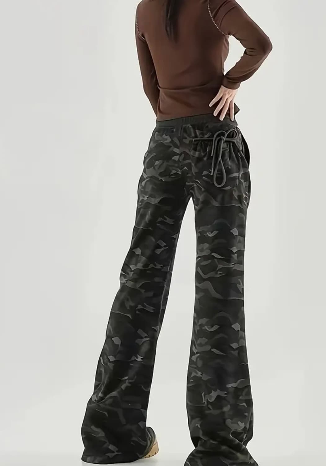 카모 플레어레그 팬츠 로우라이즈 상품이미지2