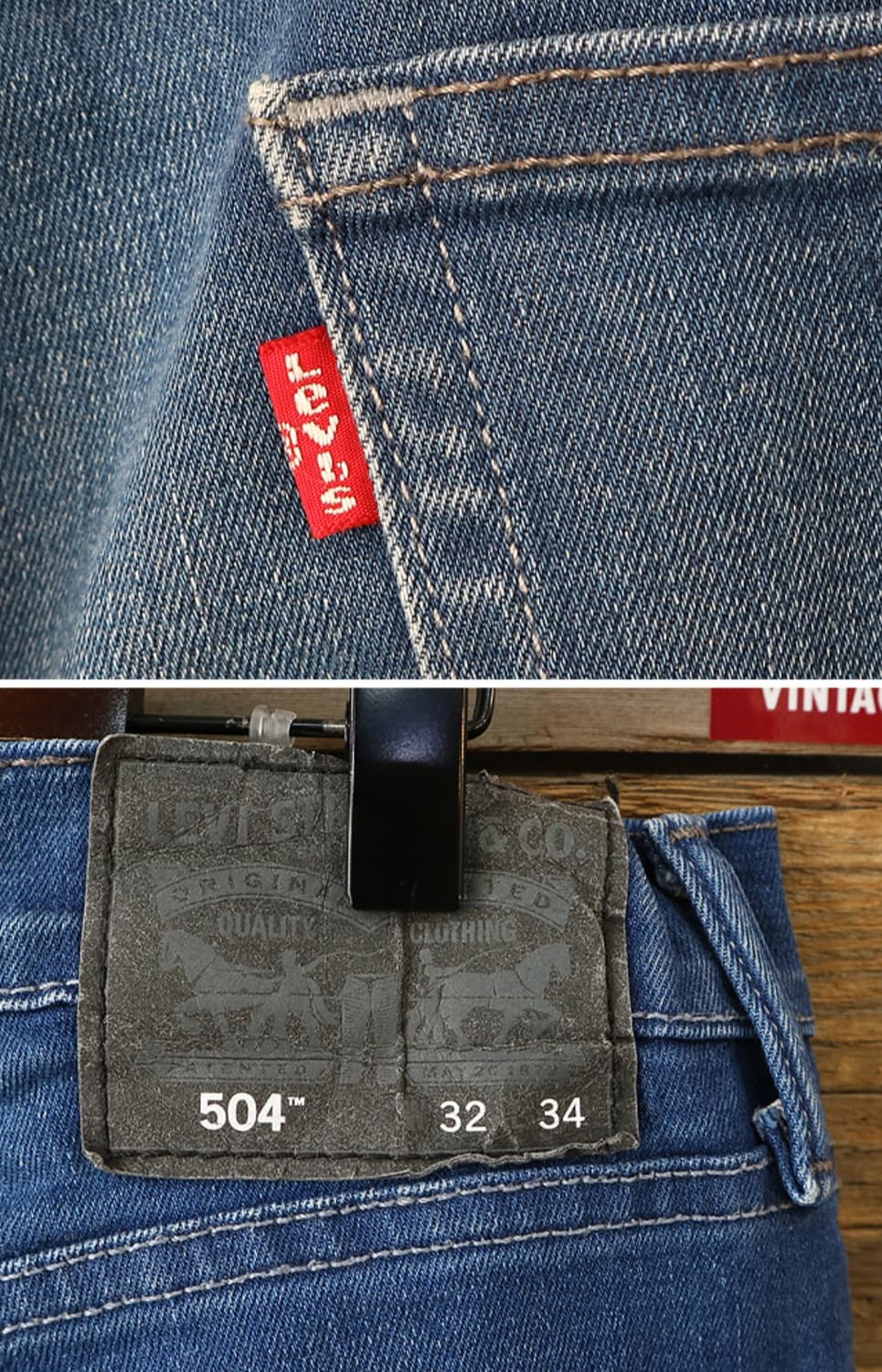  levis 리바이스 504 워싱 가공 데님
32사이즈  상품이미지6
