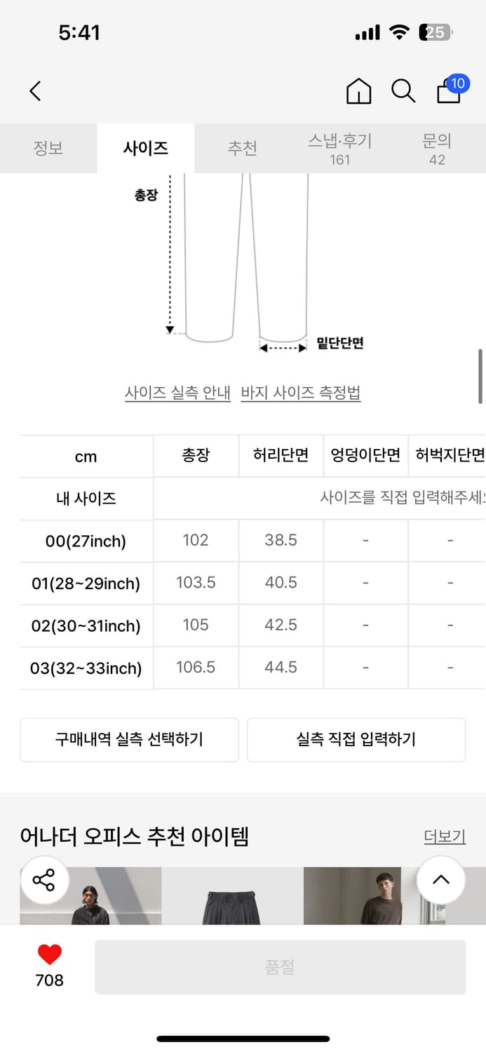 22ss 어나더오피스 산티아고 슬랙스 네이비 00사이즈 상품이미지4