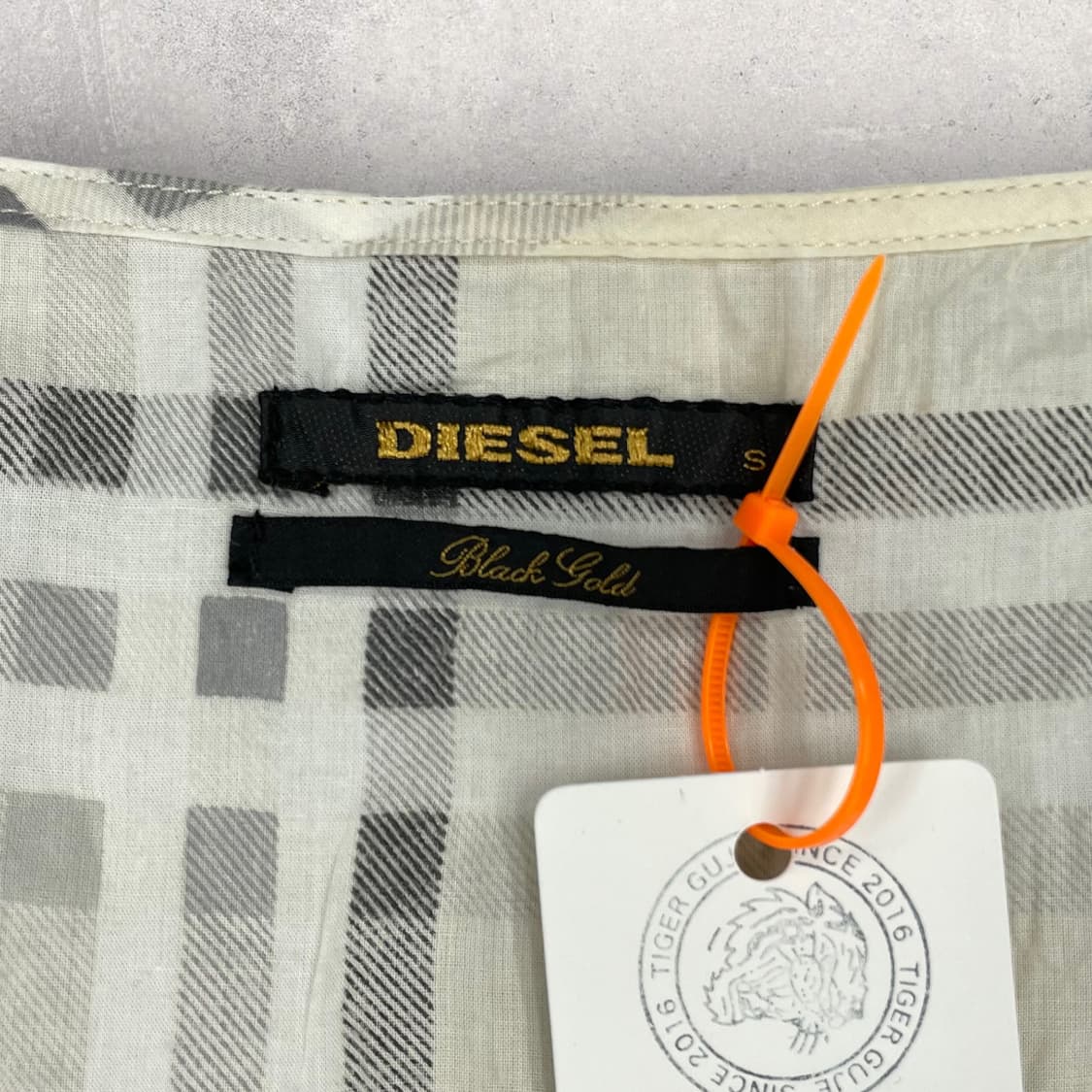 디젤 체크 패턴 반팔 상품이미지4