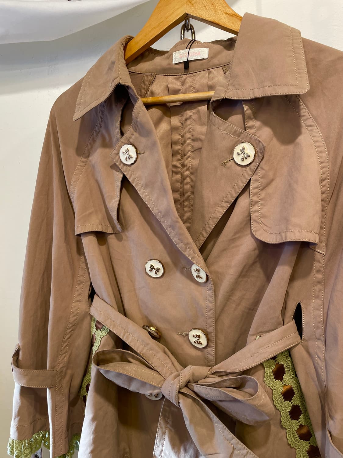 liz lisa 리즈리사 리본 버튼 녹차 초코 베이지 케이프 상품이미지3