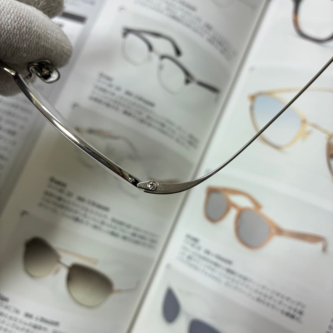 SANTA MONICA 산타모니카 반무테 실버 티타늄 일본 안경 상품이미지3