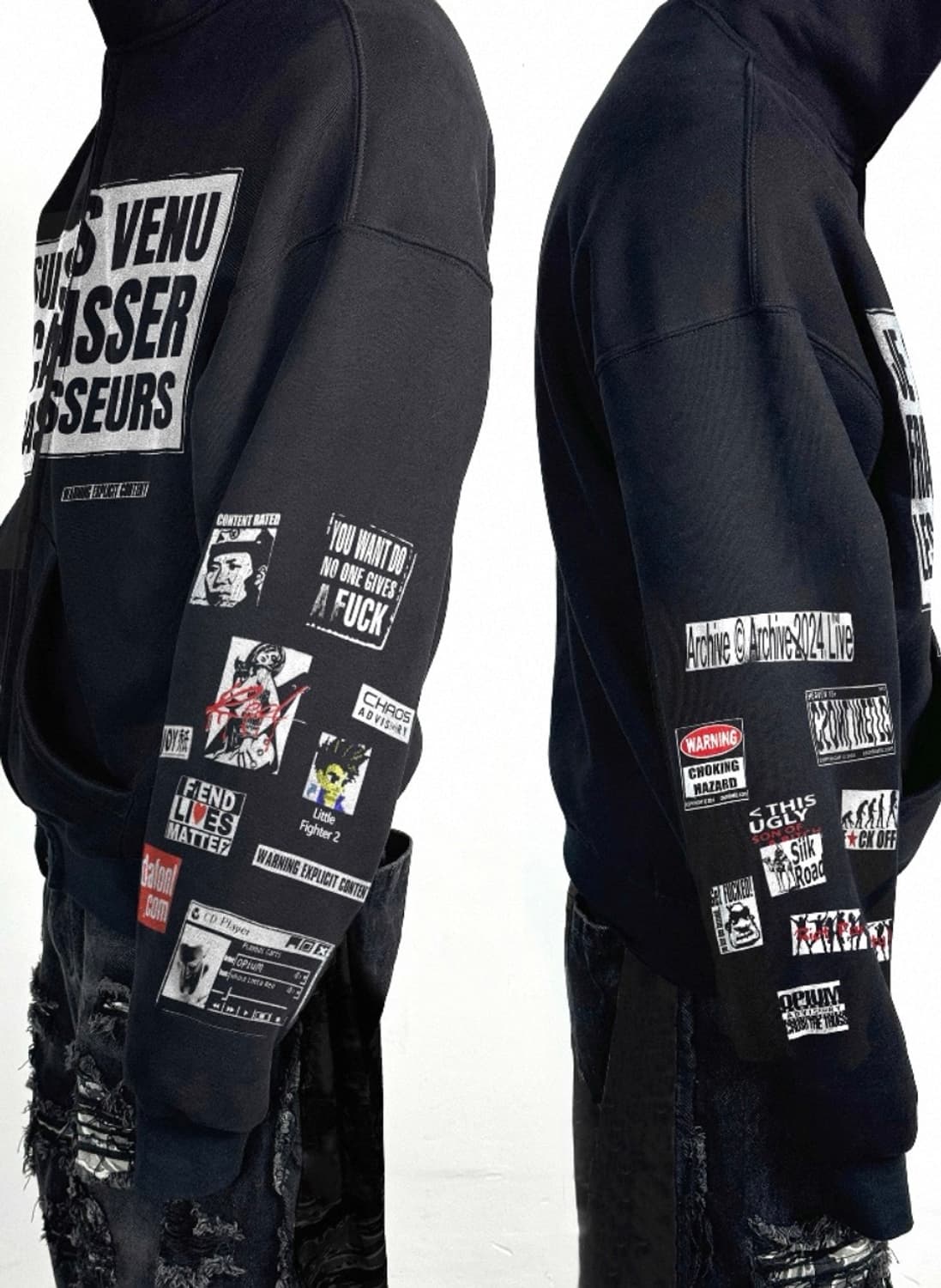 Washed Archive Zip-Up Hoodie 상품이미지2