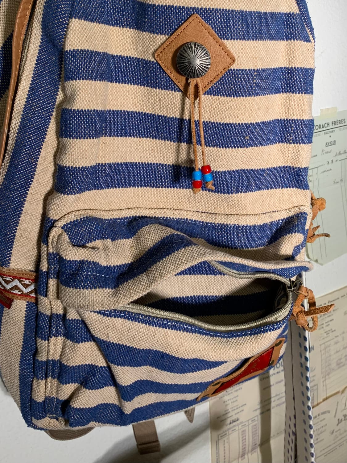 인디언모터사이클 콘초 자수 스트라이프 백팩 상품이미지7