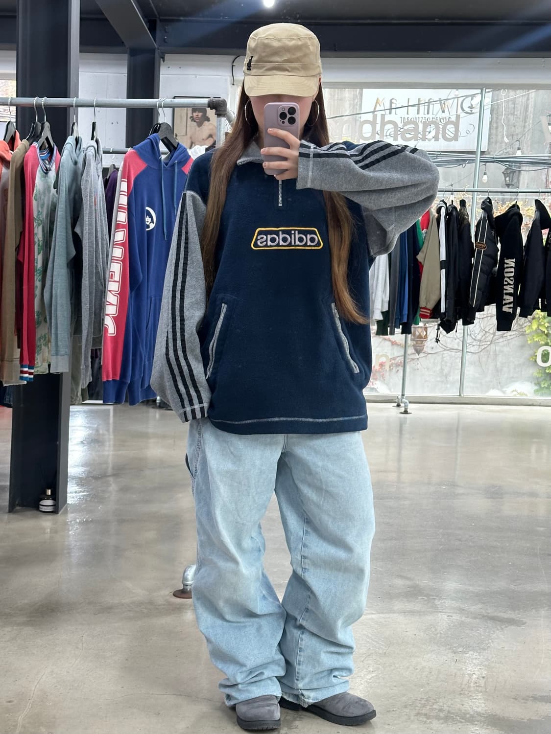  아디다스 90s 올드스쿨 플리스 아노락  상품이미지5