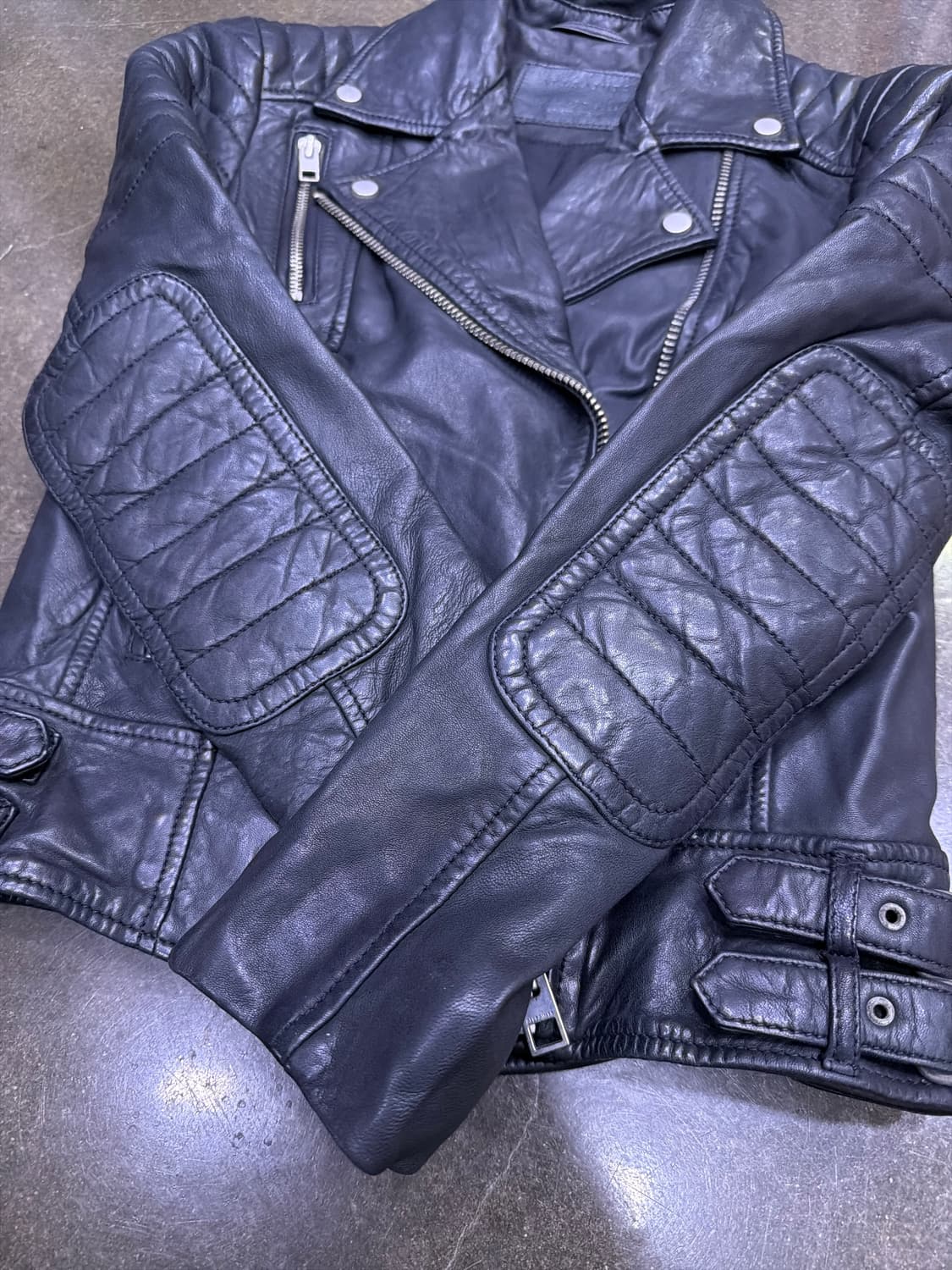 올세인츠 파핀 소가죽 바이커 라이더자켓 32 상품이미지6