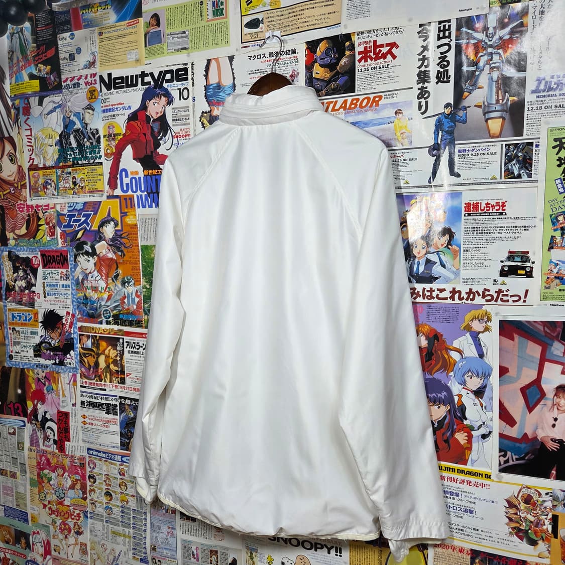 아디다스 올드스쿨 화이트 삼선 바람막이 상품이미지5