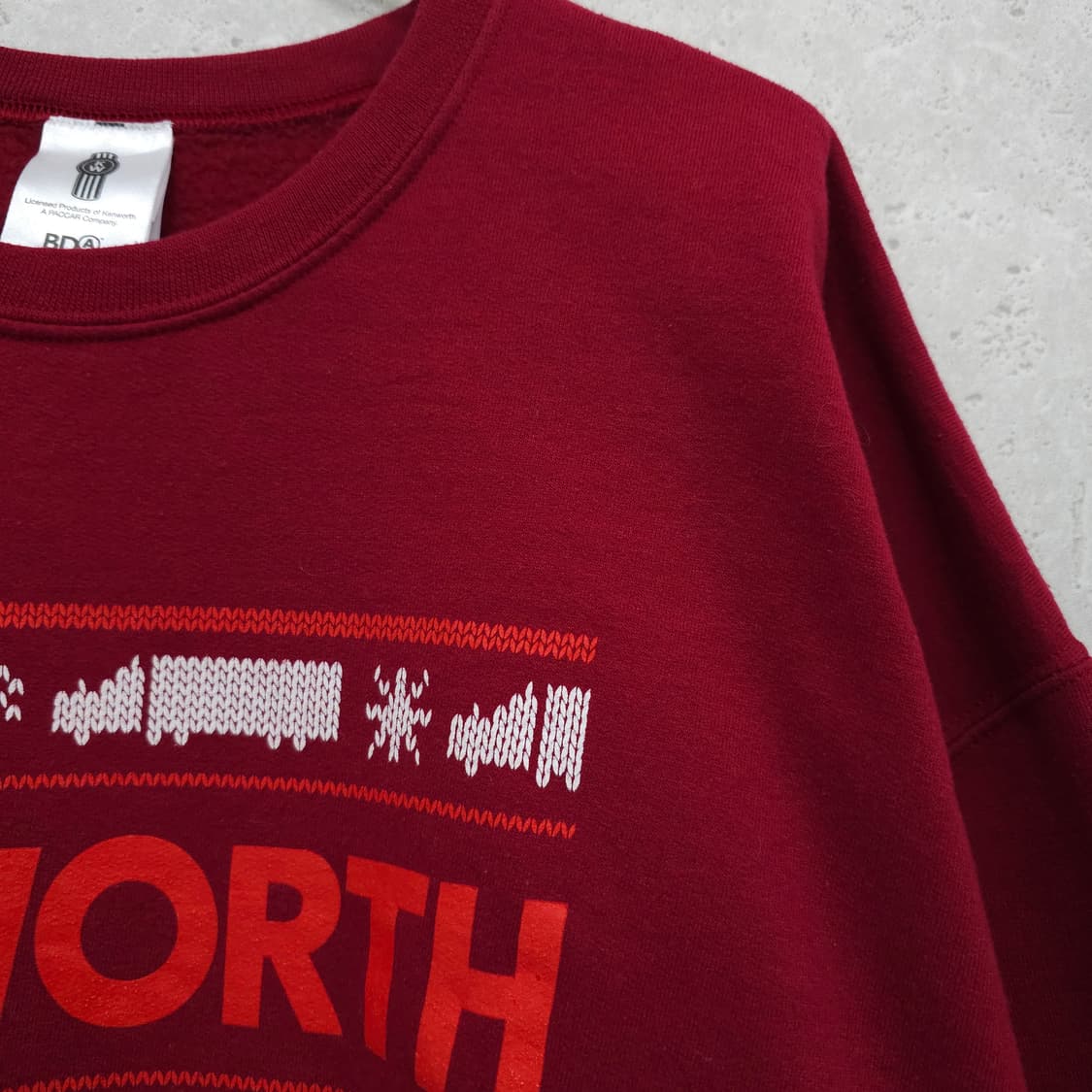 레드 크리스마스 눈꽃 맨투맨 기모 스웻셔츠 상품이미지5