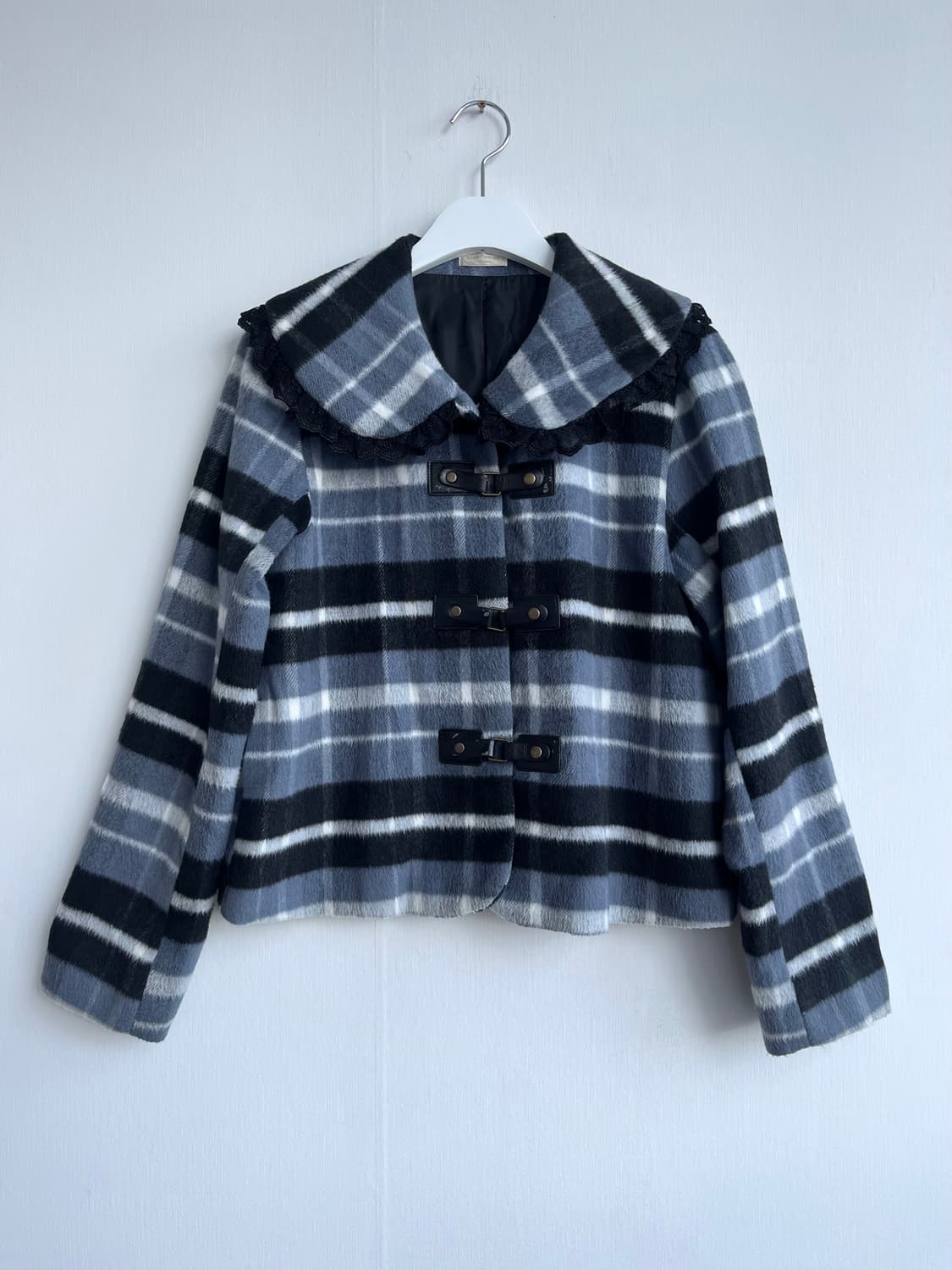 *SALE) axes femme 네이비 체크 세일러 자켓 상품이미지1