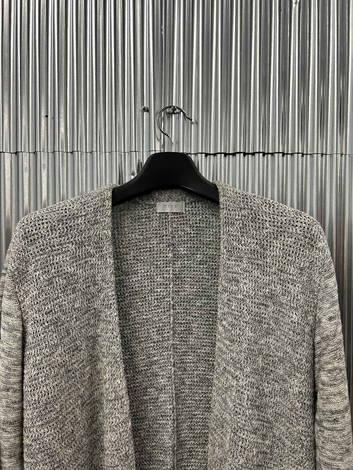 TIME 롱 코튼 가디건  그레이 상품이미지7