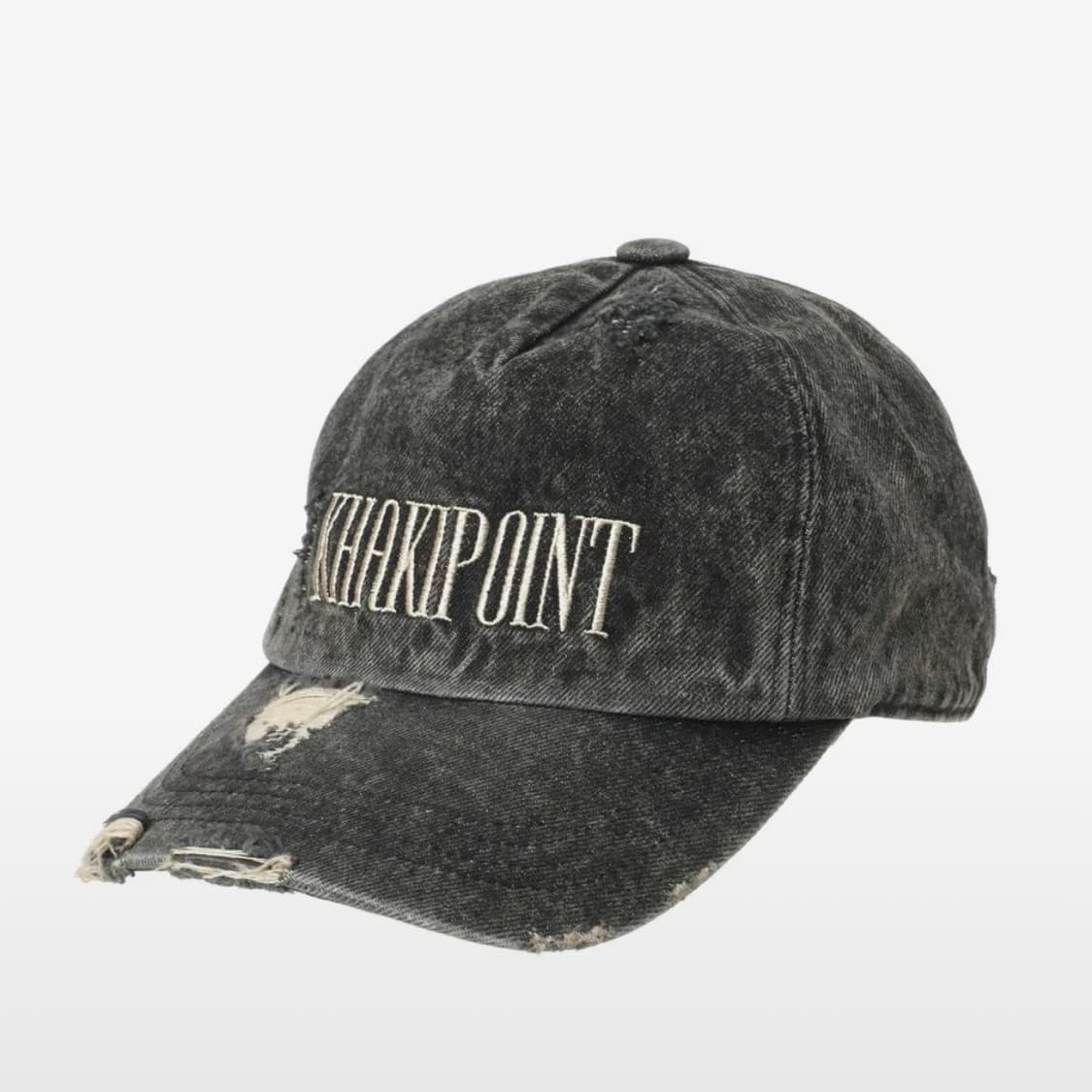 카키포인트 모자 Destroyed Denim cap (gray) 상품이미지1