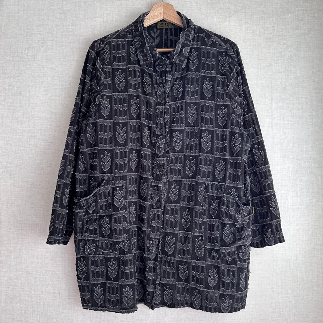 Vintage Leaf Patch work Shirts 상품이미지1