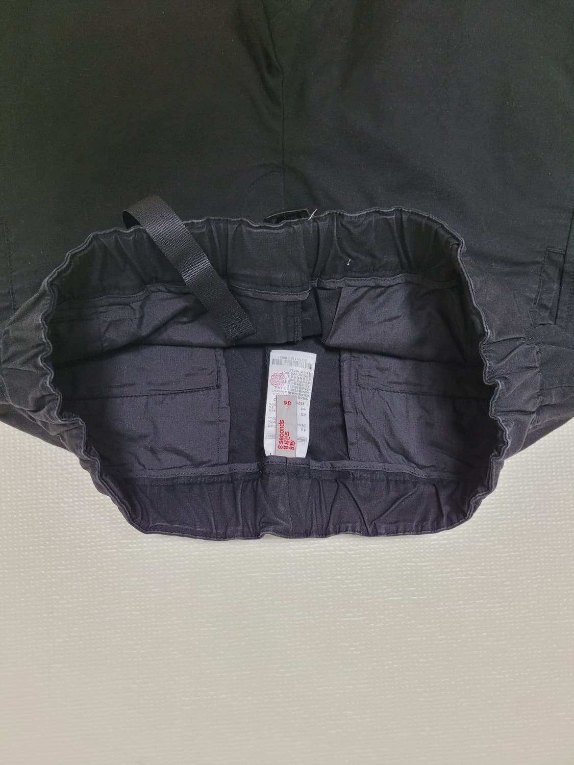 에잇세컨즈 8Seconds 밴딩 버클 면바지 33 블랙 상품이미지6