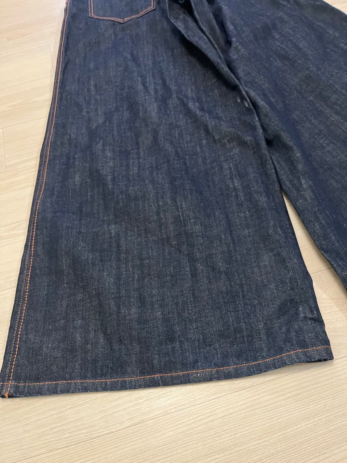 27 장폴고티에 레더 웨이스트 벨트 슈퍼 와이드 데님 팬츠 상품이미지7