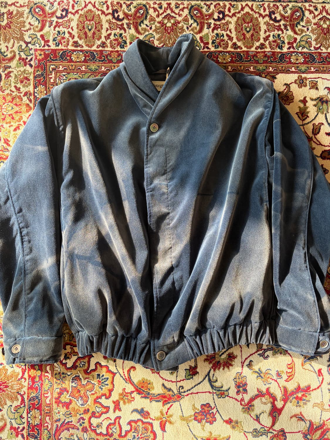 AW22 지용킴 숄카라 벨벳 봄버 자켓 L 상품이미지1